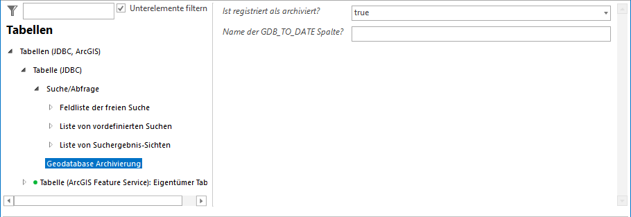 Geodatabase Archivierung Konfiguration Geodatabase Archivierung Konfiguration