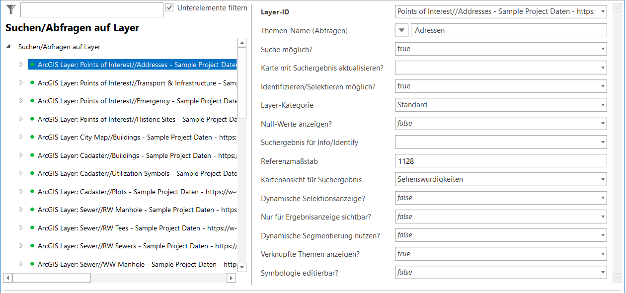 Layer Konfiguration Layer Konfiguration