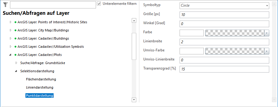 Konfiguration Punktdarstellung Konfiguration Punktdarstellung