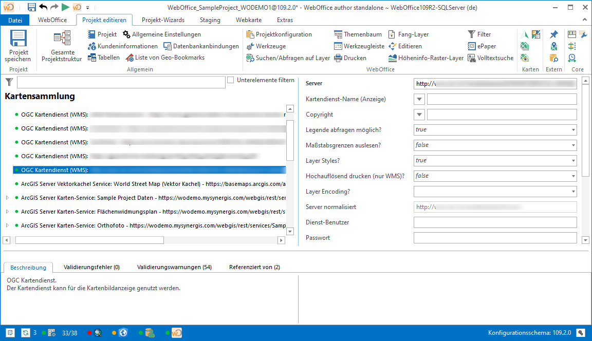 Konfiguration - OGC Kartendienst (WMS) Konfiguration - OGC Kartendienst (WMS)