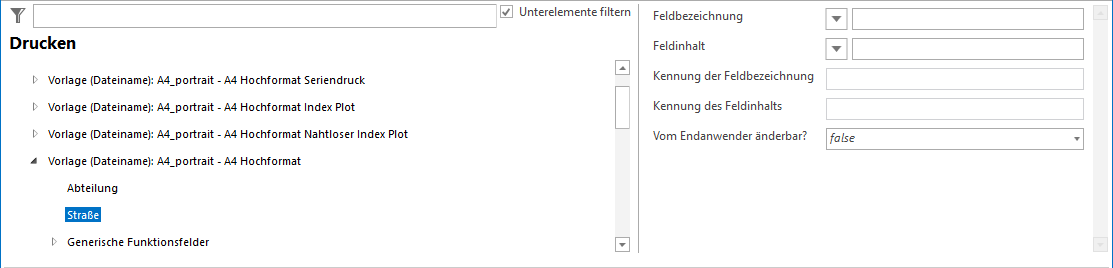 Konfiguration Straße Konfiguration Straße