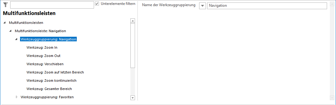 Konfiguration - Werkzeuggruppierung Konfiguration - Werkzeuggruppierung