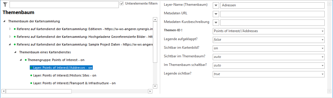 Eigenschaften Layer Eigenschaften Layer