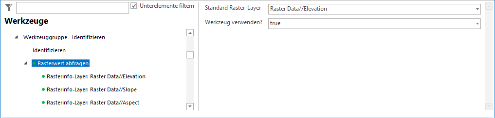 Konfiguration Rasterwert abfragen Konfiguration Rasterwert abfragen