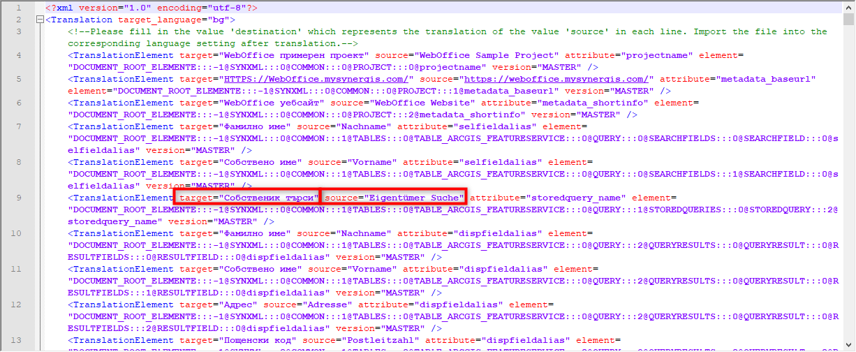 Übersetzung der sprachabhängigen Texte in einem UTF-8 Editor Übersetzung der sprachabhängigen Texte in einem UTF-8 Editor