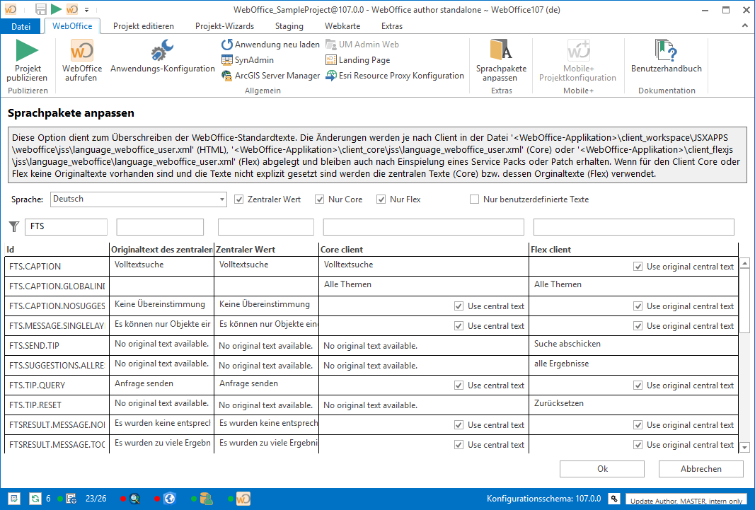 Filtern im Dialogfenster Filtern im Dialogfenster